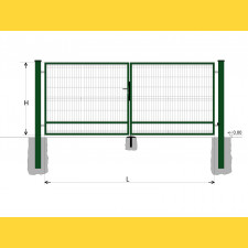 Gate BD SPECIAL 1200x5000 / GALL / ZN+PVC6005