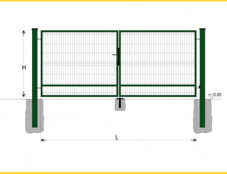 Gate BD SPECIAL 1200x5000 / GALL / ZN+PVC6005