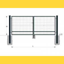 Gate BD SPECIAL 1200x3000 / GALL / ZN+PVC7016