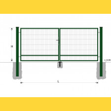 Gate BD SPECIAL 1400x3750 / DBL / ZN+PVC6005