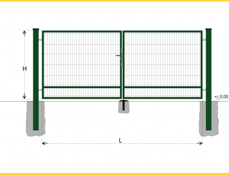 Gate BD SPECIAL 1500x5250 / DBL / ZN+PVC6005
