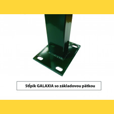 Słupek GALAXIA 60x40x1,50x1300 z stopą / ZN+PCV6005