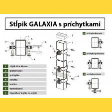 Słupek GALAXIA 60x40x1,50x1500 z stopą / GNZ