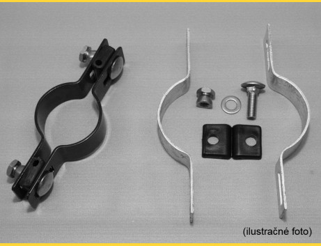 Mittelschelle Gittermatten für Pfosten 60mm / 5mm / ZN+PVC7016